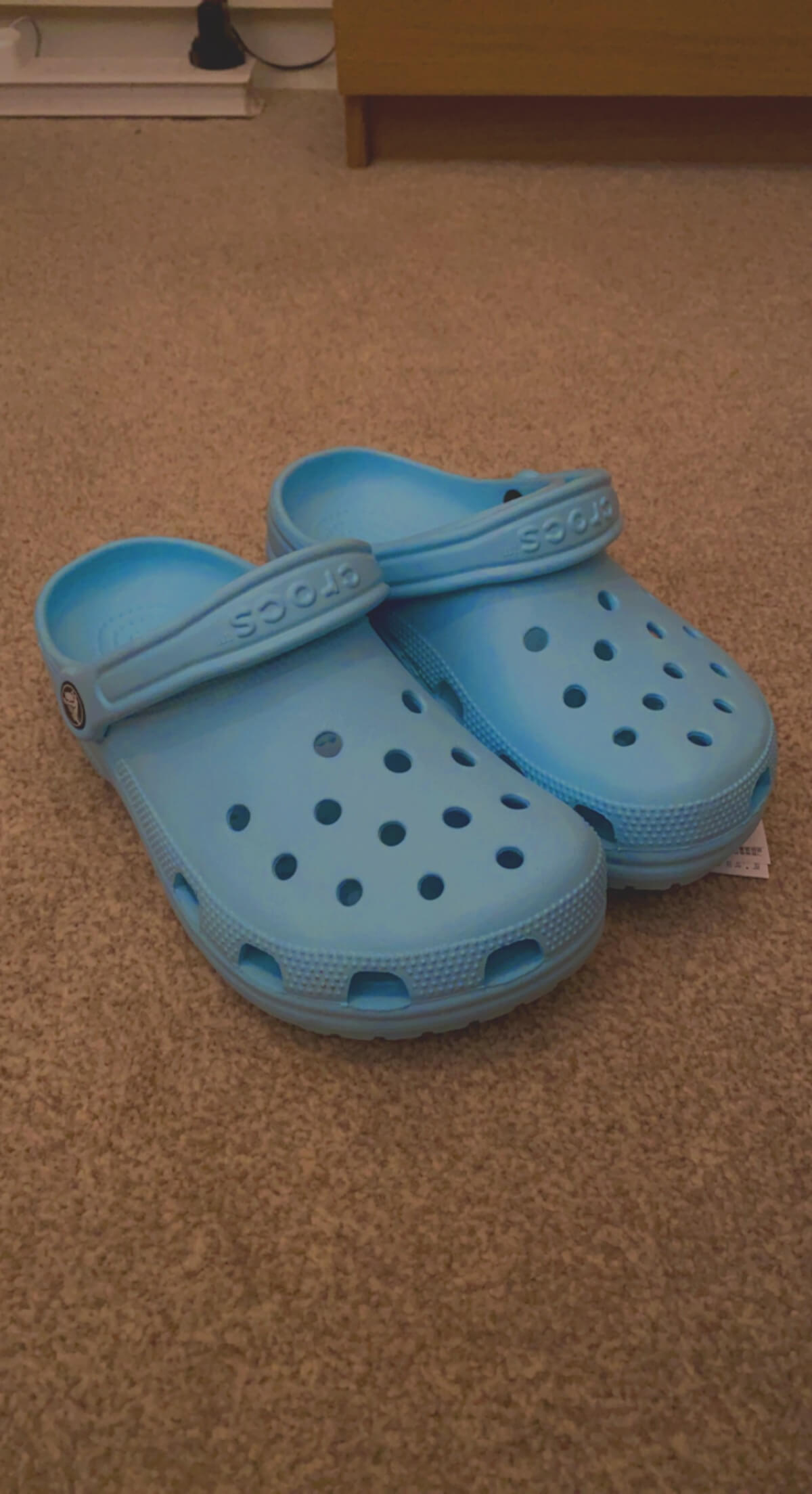 Baby blue Crocs